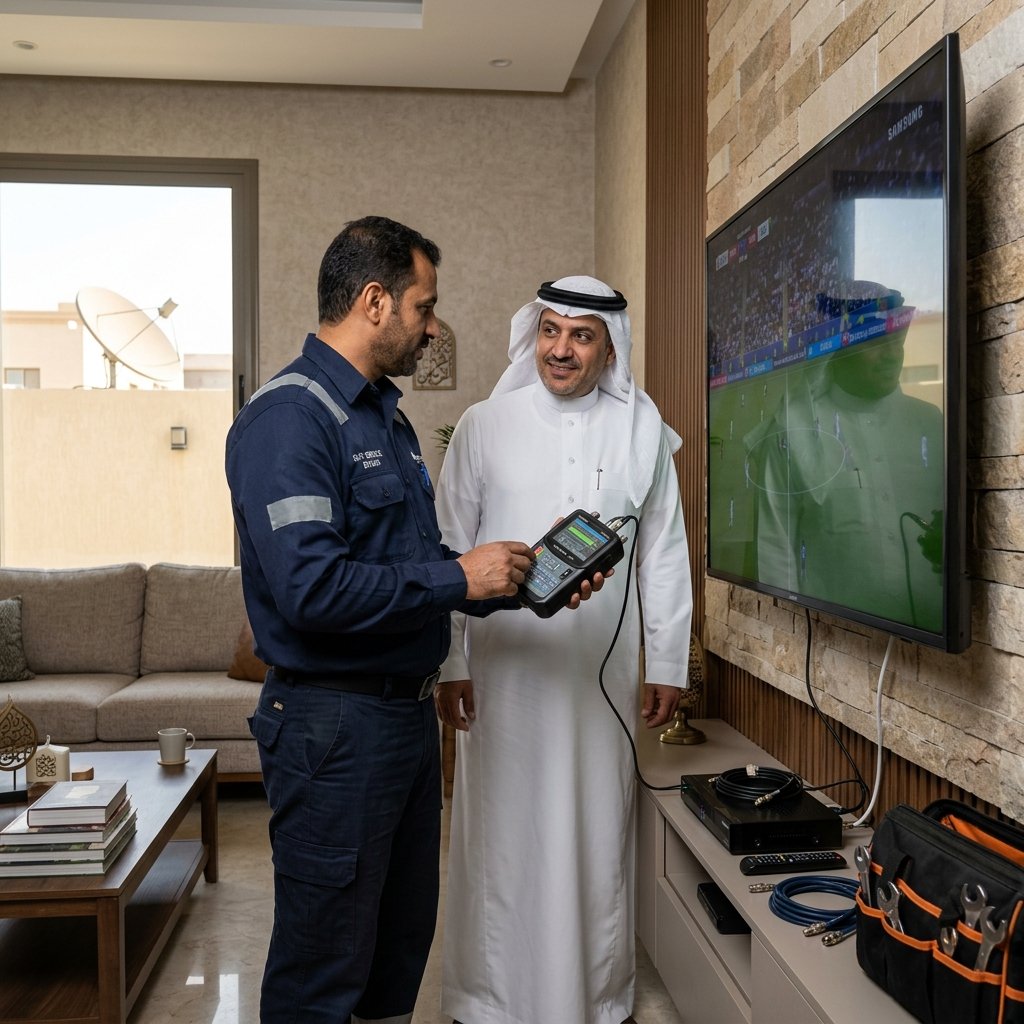 تثبيت حوامل الشاشات وأطباق الدش بدقة هندسية